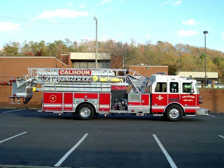 Fire Engines Photos Calhoun Fire Department Tower 1 side
