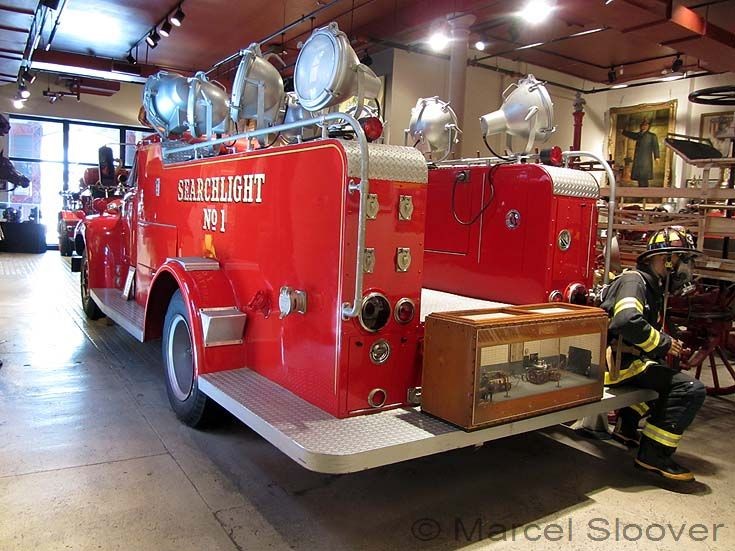Fire Engines Photos Mack Searchlight Fire museum FDNY back