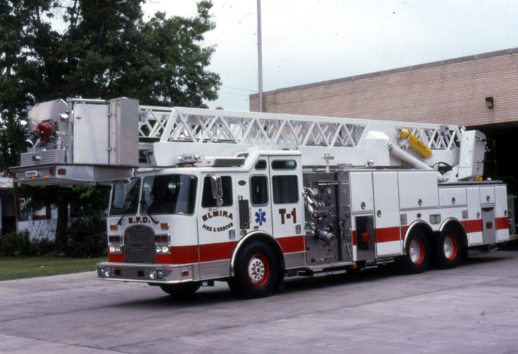 Fire Engines Photos Elmira Fire & Rescue T1 Aerial Appliance