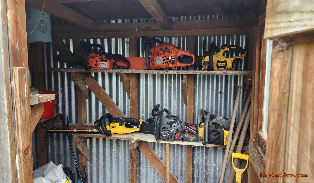 13+ Chainsaw Storage Ideas, Tips, And Tricks Hanging, Shelves...