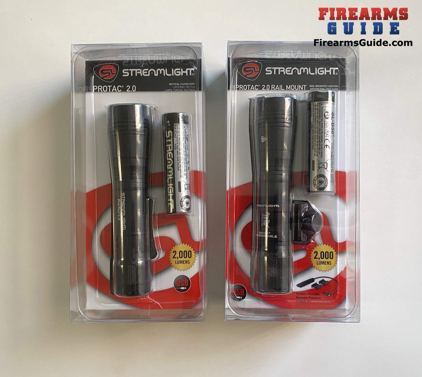 Streamlight ProTac 2.0 Tactical Light & Weapon Rail Mounted Light