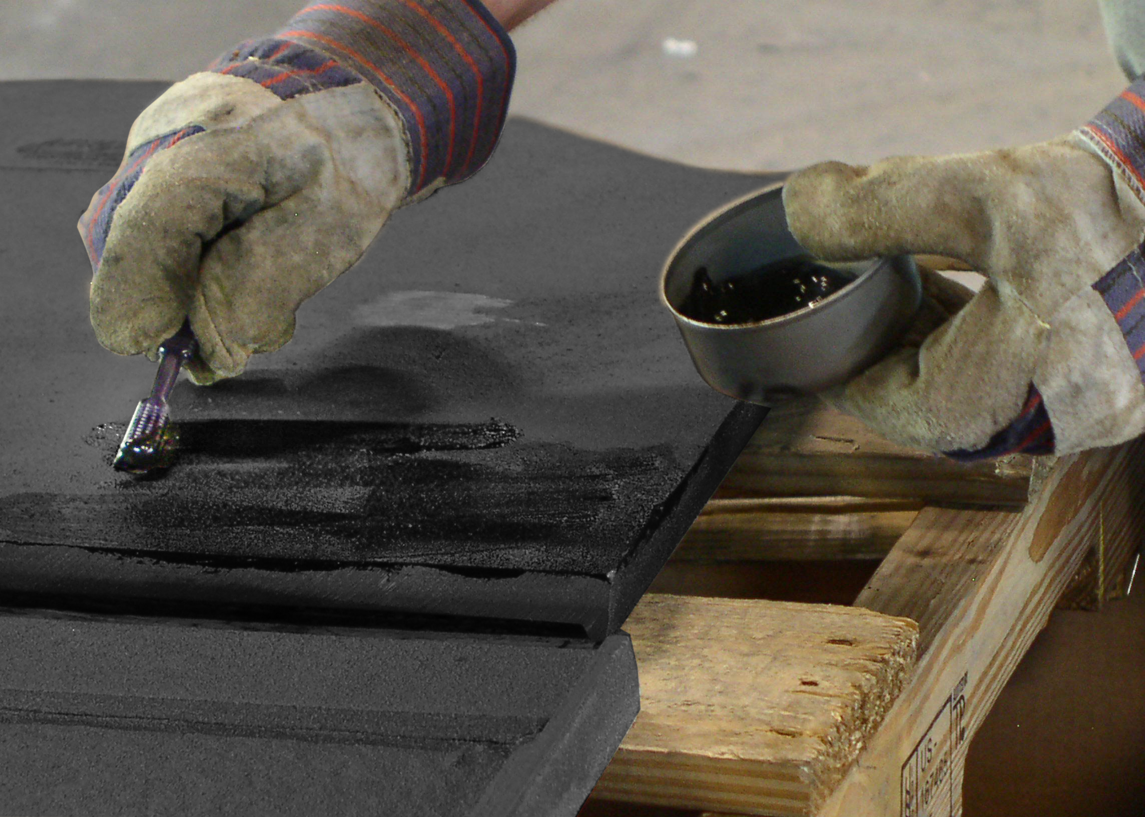 Stove Polishing, Pennsylvania Firebacks, Hamburg, Pennsylvania, 19526