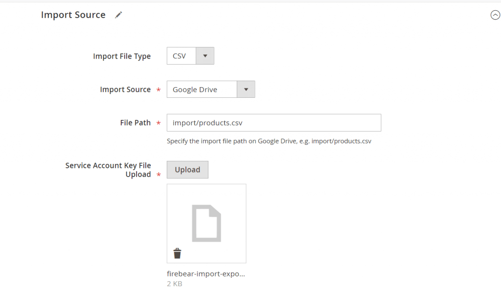 Magento 2 Google Drive Import & Export FireBear