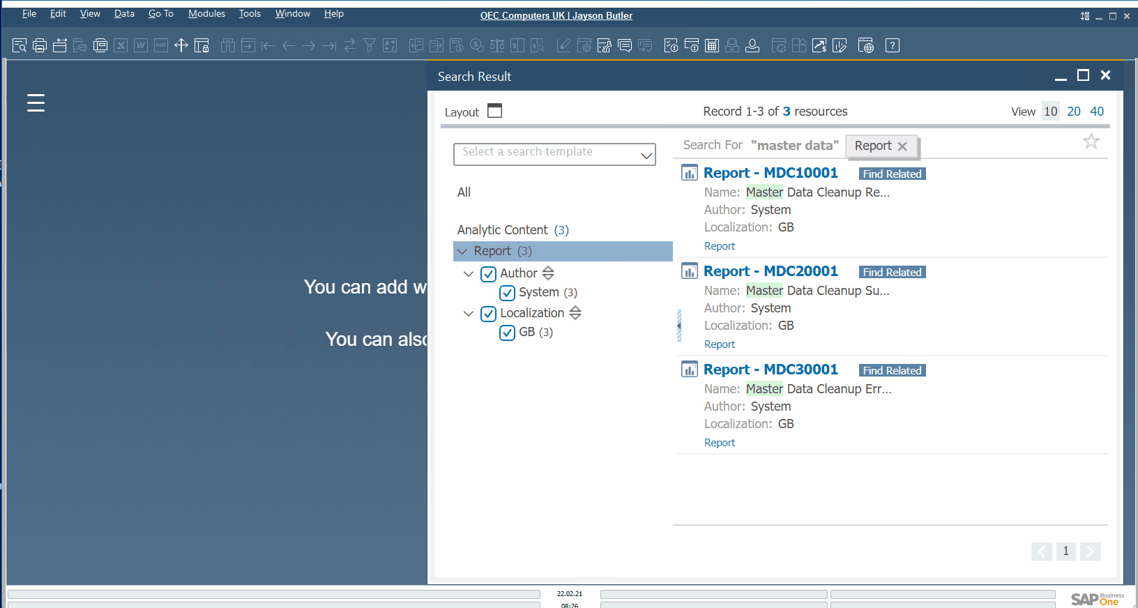 SAP Business One Navigation B1 Consulting