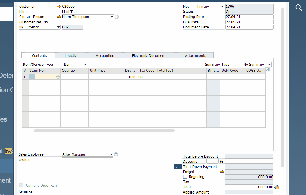 SAP Business One InDepth Review Sales and Accounts Receivable