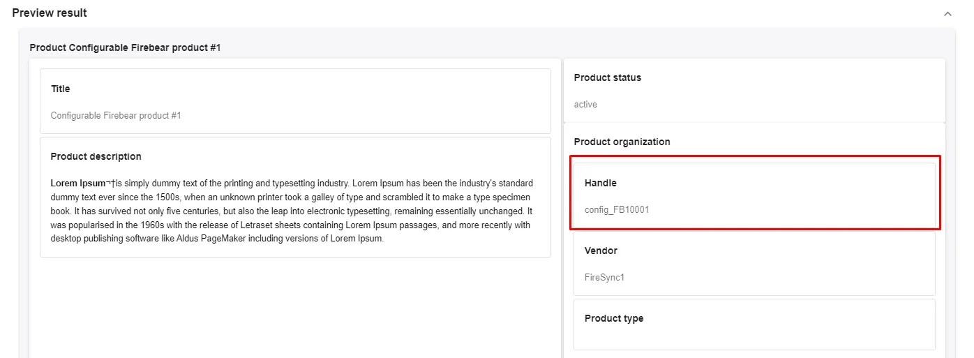 Shopify Product Handle FireBear