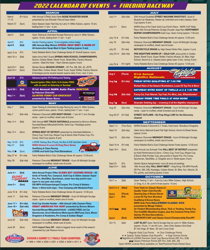 Import Face Off 2023 Schedule Import Face Off | Sunday, June 26 | Firebird Raceway