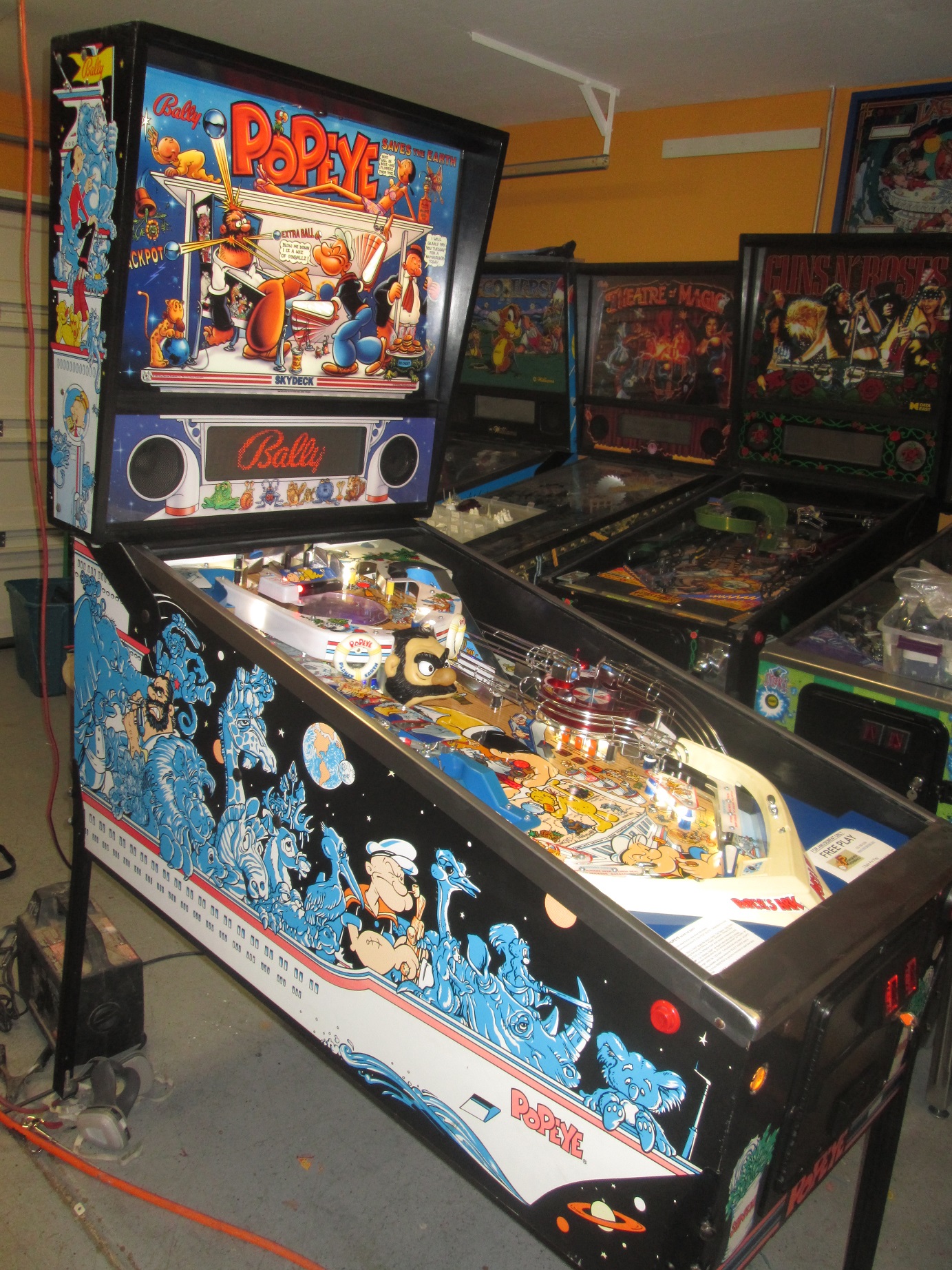 Popeye Saves the Earth! Firebird Pinball Phoenix Arizona Pinball Repair