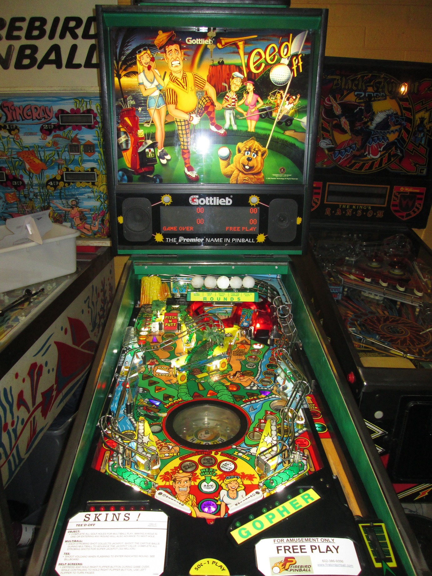 Tee’d Off is Teerific! Firebird Pinball Phoenix Arizona Pinball Repair