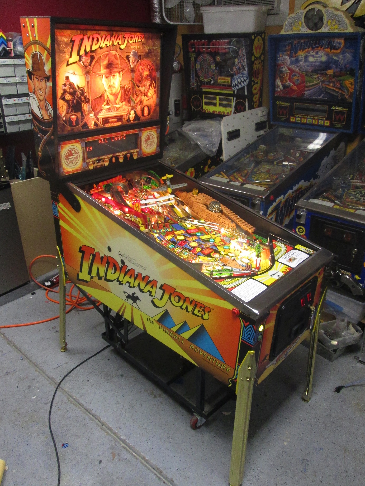 Indiana Jones is Great! Firebird Pinball Phoenix Arizona Pinball Repair