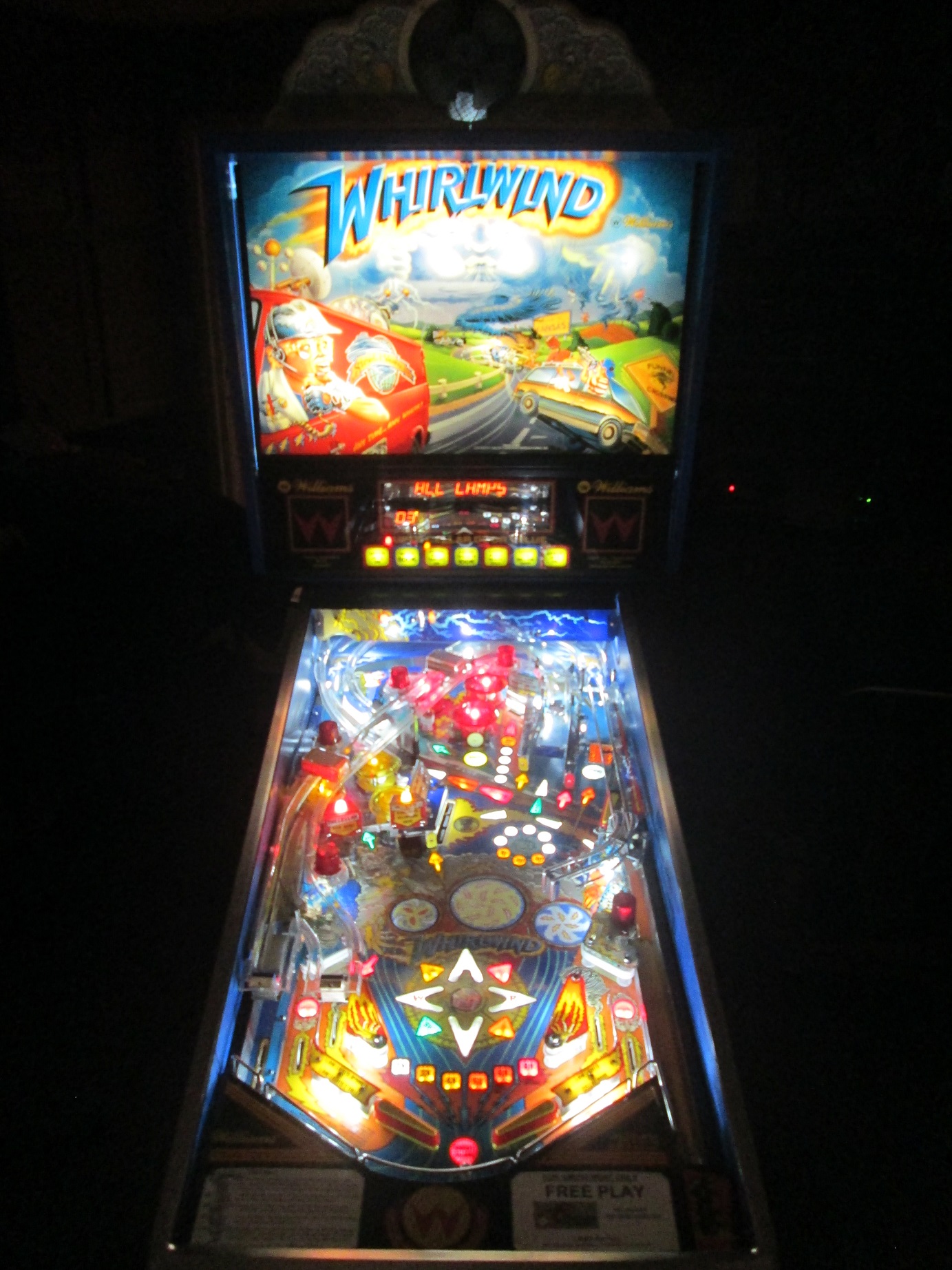 Whirlwind is Wonderful Firebird Pinball Phoenix Arizona Pinball Repair