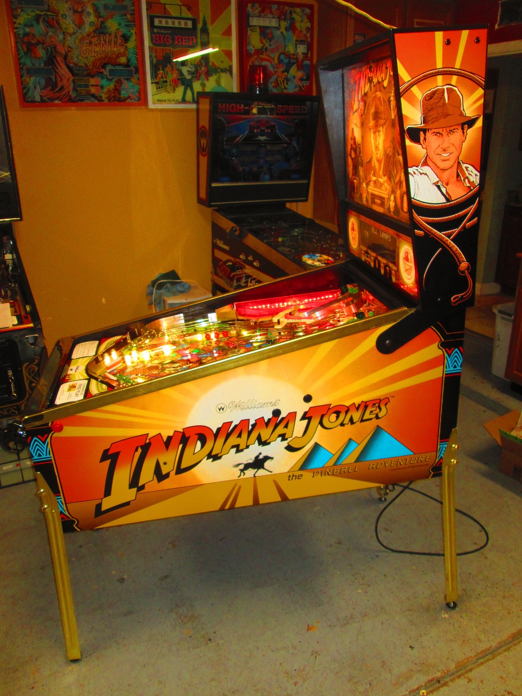 Indiana Jones is Golden Firebird Pinball Phoenix Arizona Pinball Repair