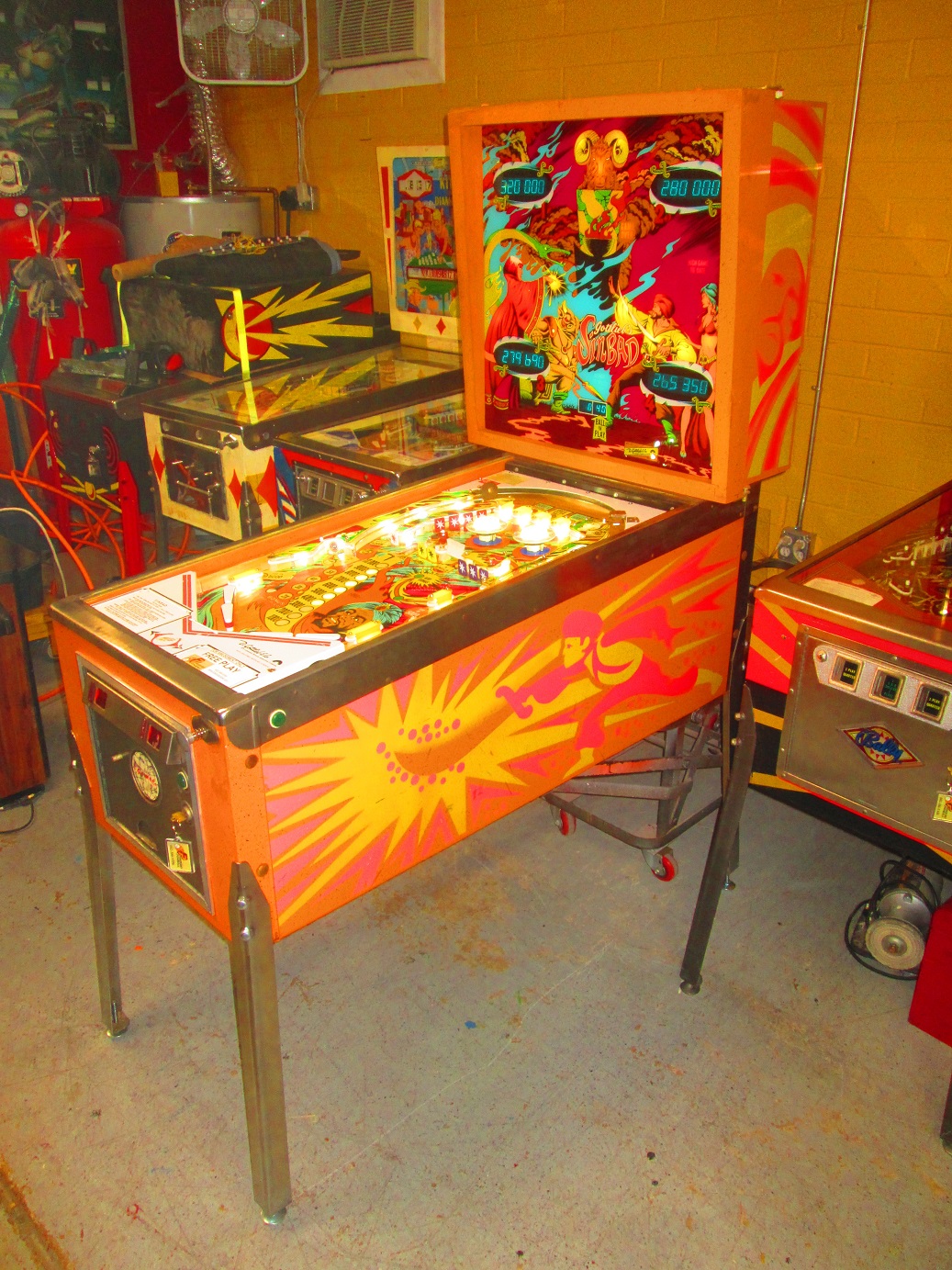 Sinbad Goes Home Firebird Pinball Phoenix Arizona Pinball Repair