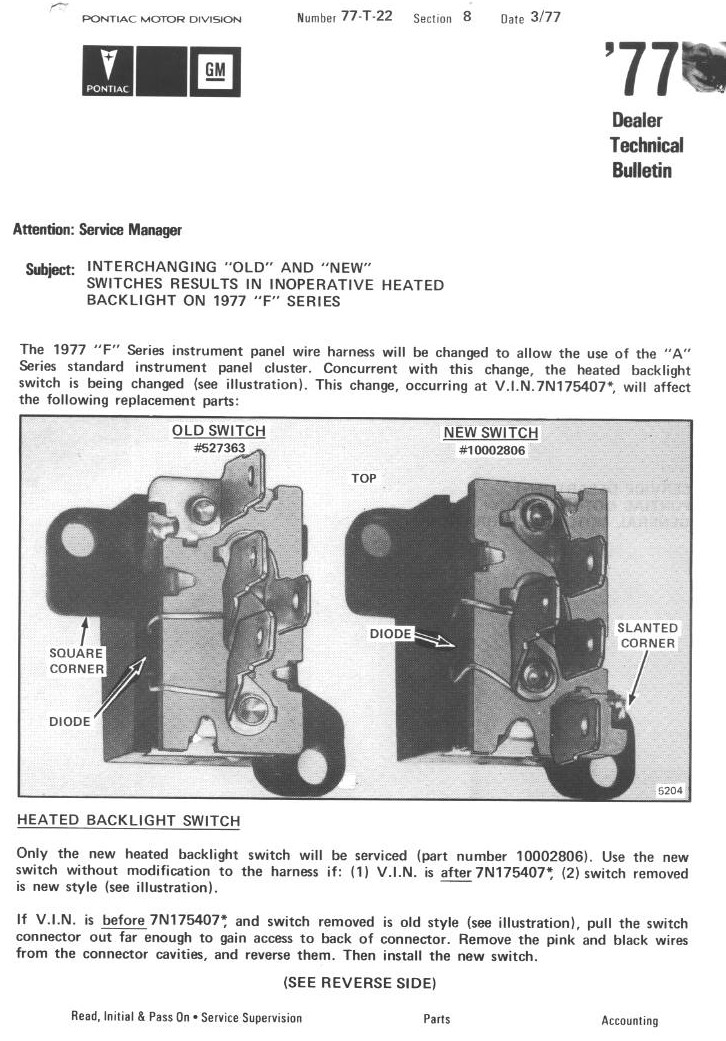 Auxilary Wiring Harnesses for 197781 Trans Ams