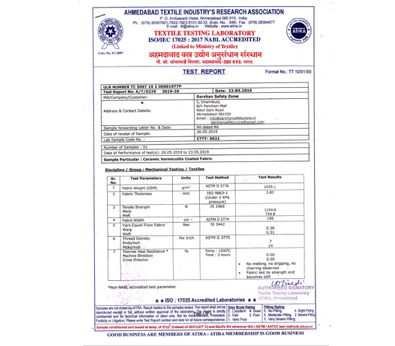 Certificate Darshan Safety Zone