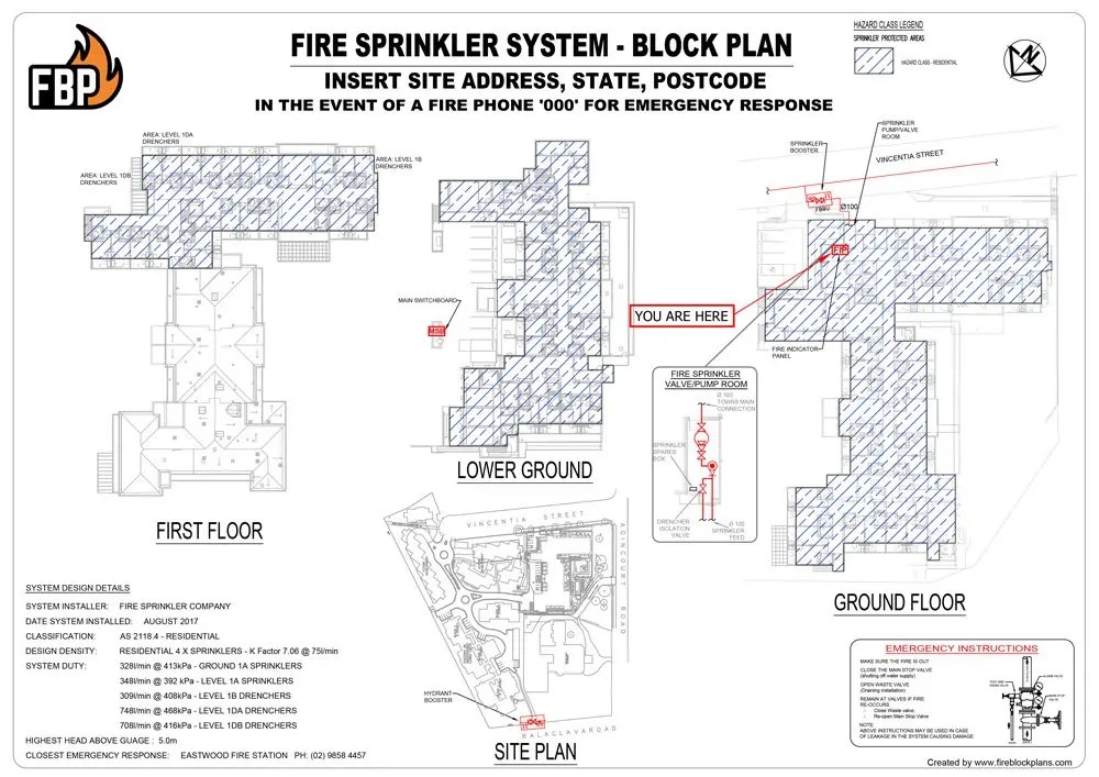 Fire Sprinkler Block Plans Fire Block Plans Australia