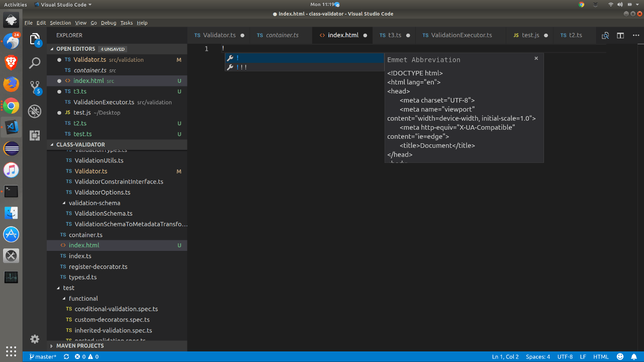 Instant HTML Boilerplate in VSCode With Emmet
