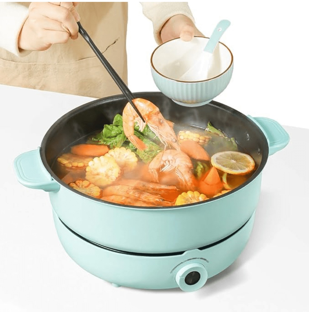 Hot Pot with Divider Electric Pot with Induction Cooker NonStick