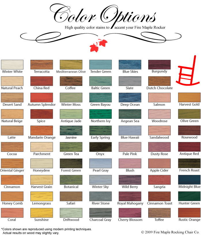Color Options Rocking Chairs