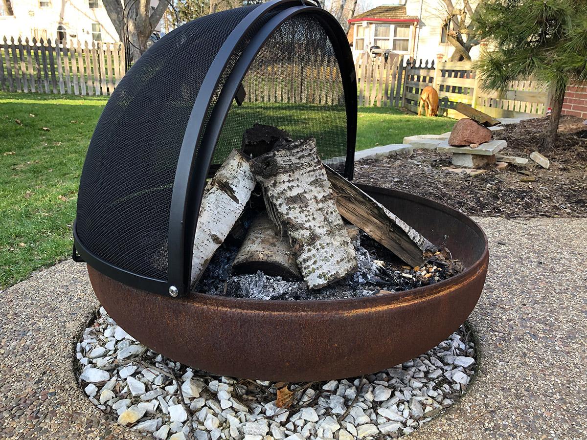 Pivot Screen For Bowl Fire Pits