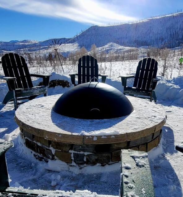 36" Solid Dome Fire Pit Coverwood or Gas Fire Pits