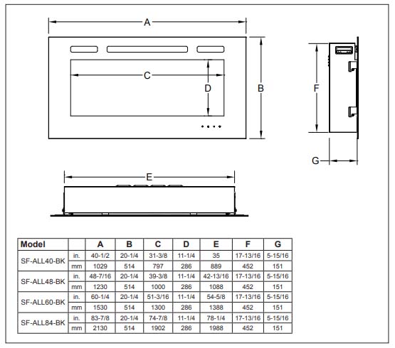 SimpliFire Allusion Series Electric Fireplace by Majestic Shop