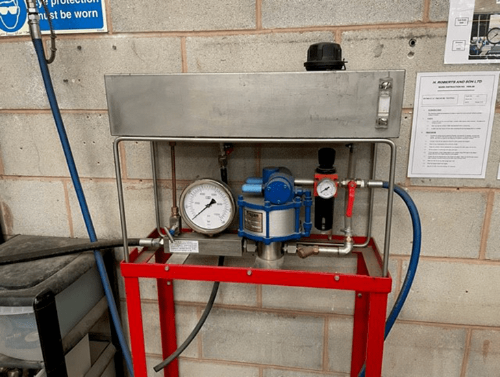 Hydraulic Pressure Testing H Roberts & Son Ltd