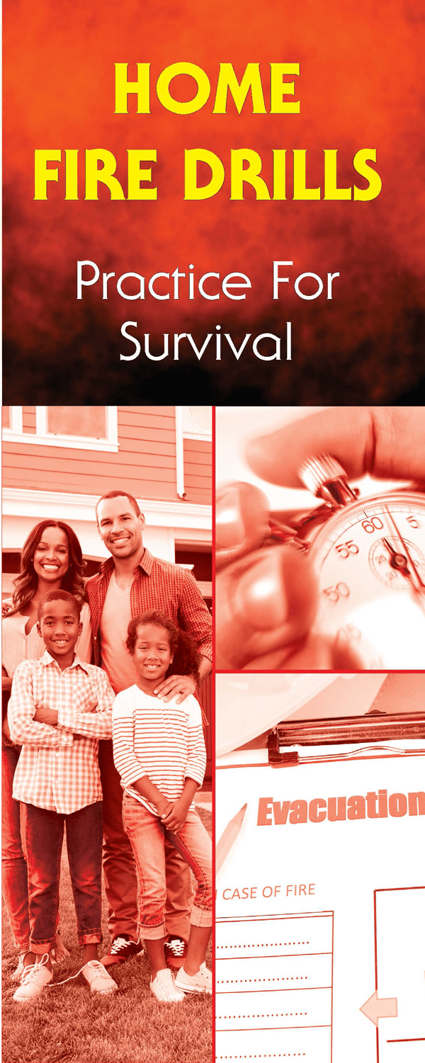 Home Fire Drills Brochure "Practice for Survival" Fire Safety For Life