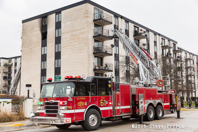 Apartment fire in Niles, IL January 15, 2015