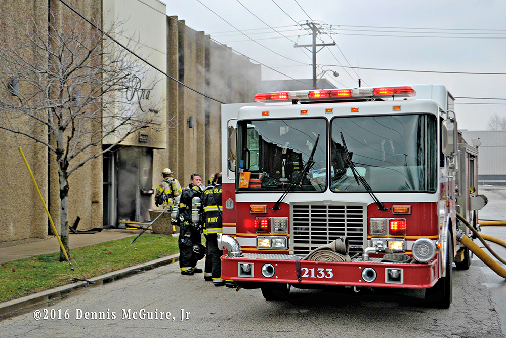 Warehouse fire in Blue Island, IL January 15, 2016