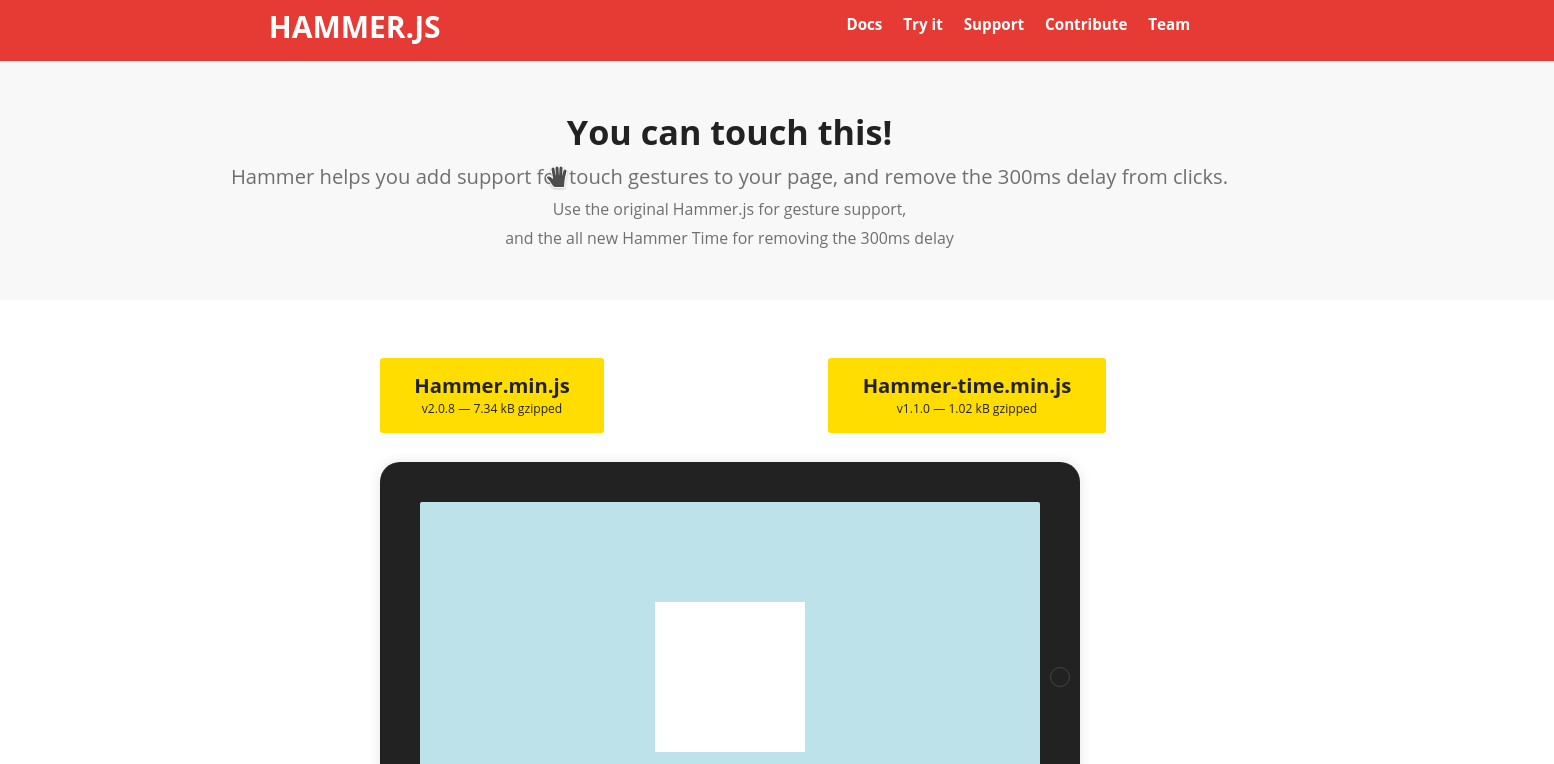 Mobile Touch Animation with HammerJS