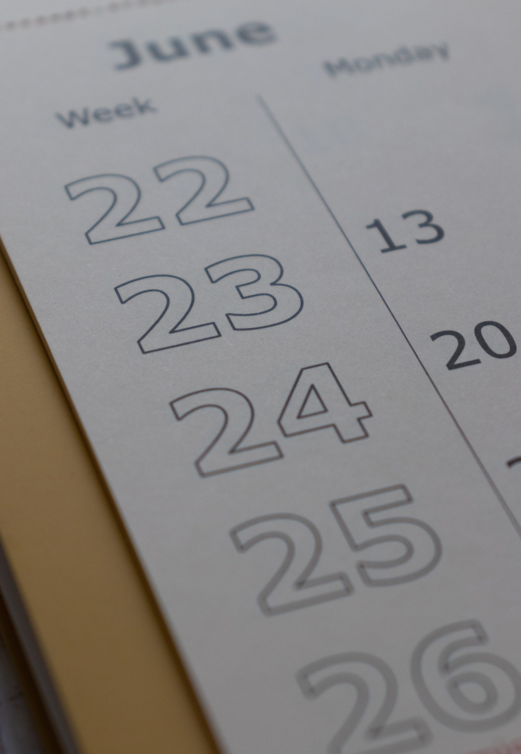 Keeping a calendar can keep you on track