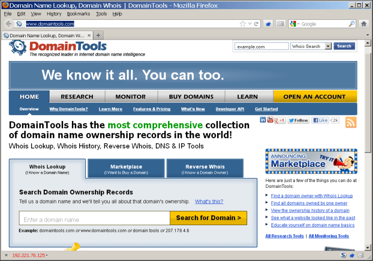 [tool] Best Free Online Whois A Firewall Engineer