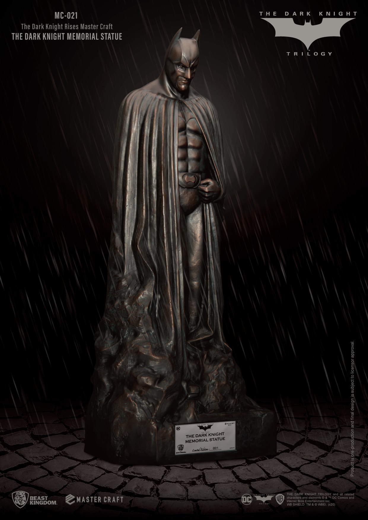 The Dark Knight Rises Batman Memorial Statue By Beast Kingdom