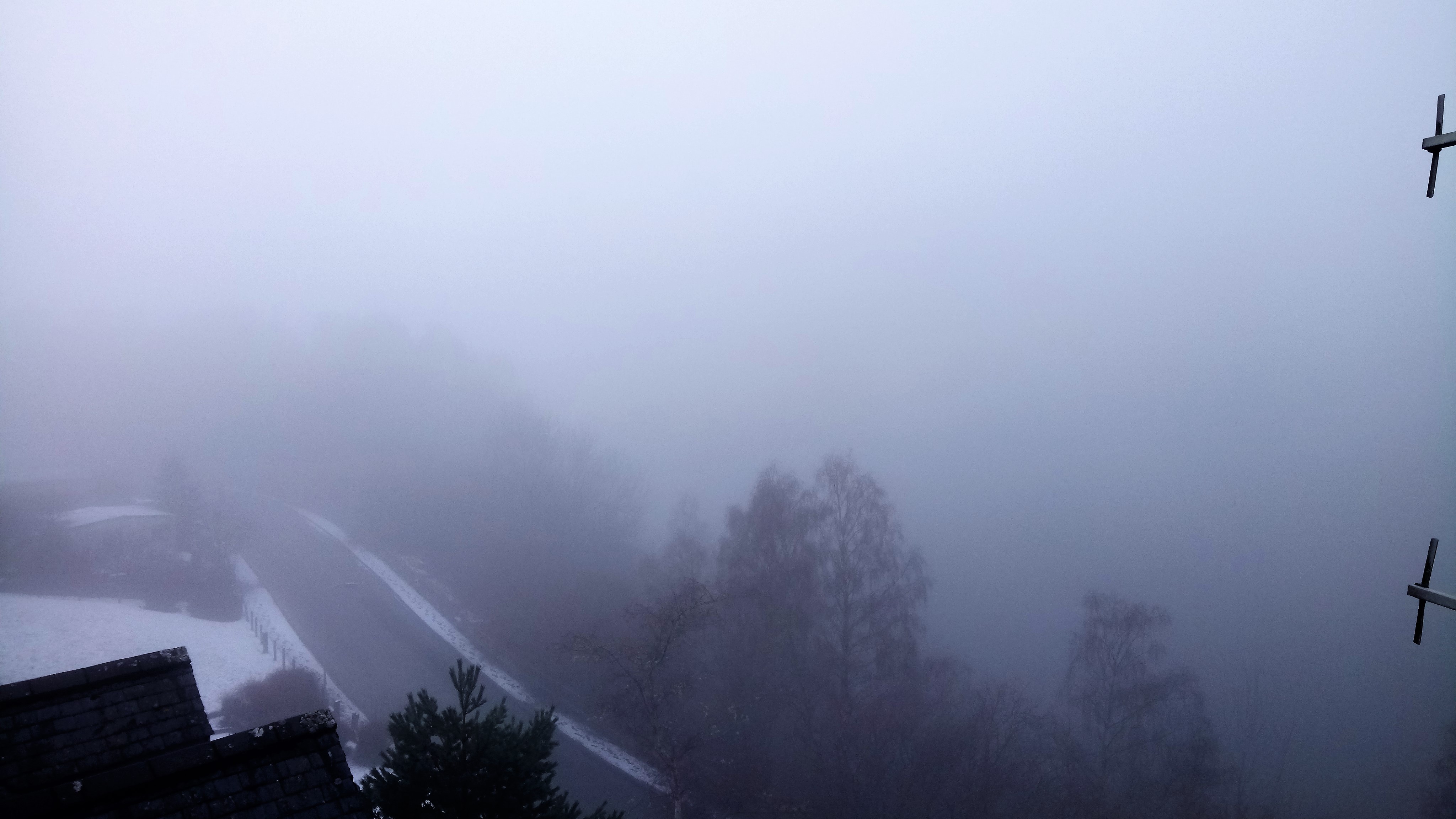 Lochness in from the roof visibility rather poor. Firework Chimney
