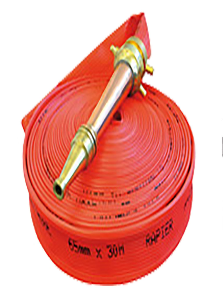 Layflat Hose Class H Extruded Rubber 'Abrasion & UV Resistant' 65mm