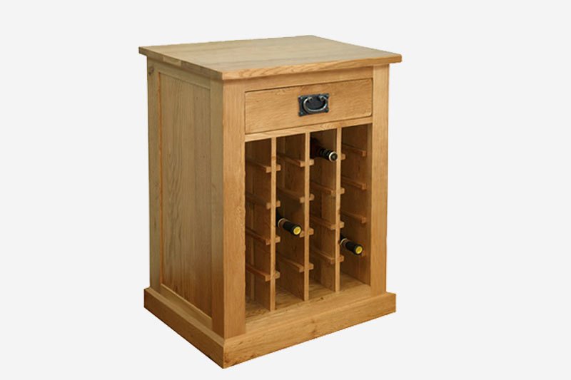 Farmhouse 1 Drawer Wine Rack Unit Firmans Direct