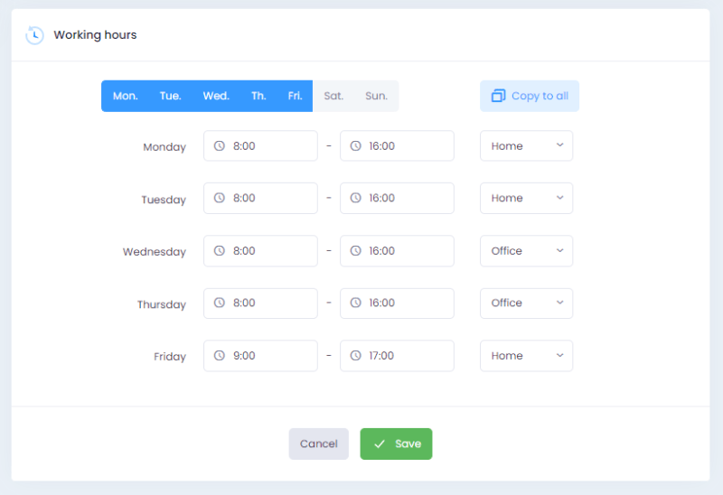 Scheduling meetings Firmbee