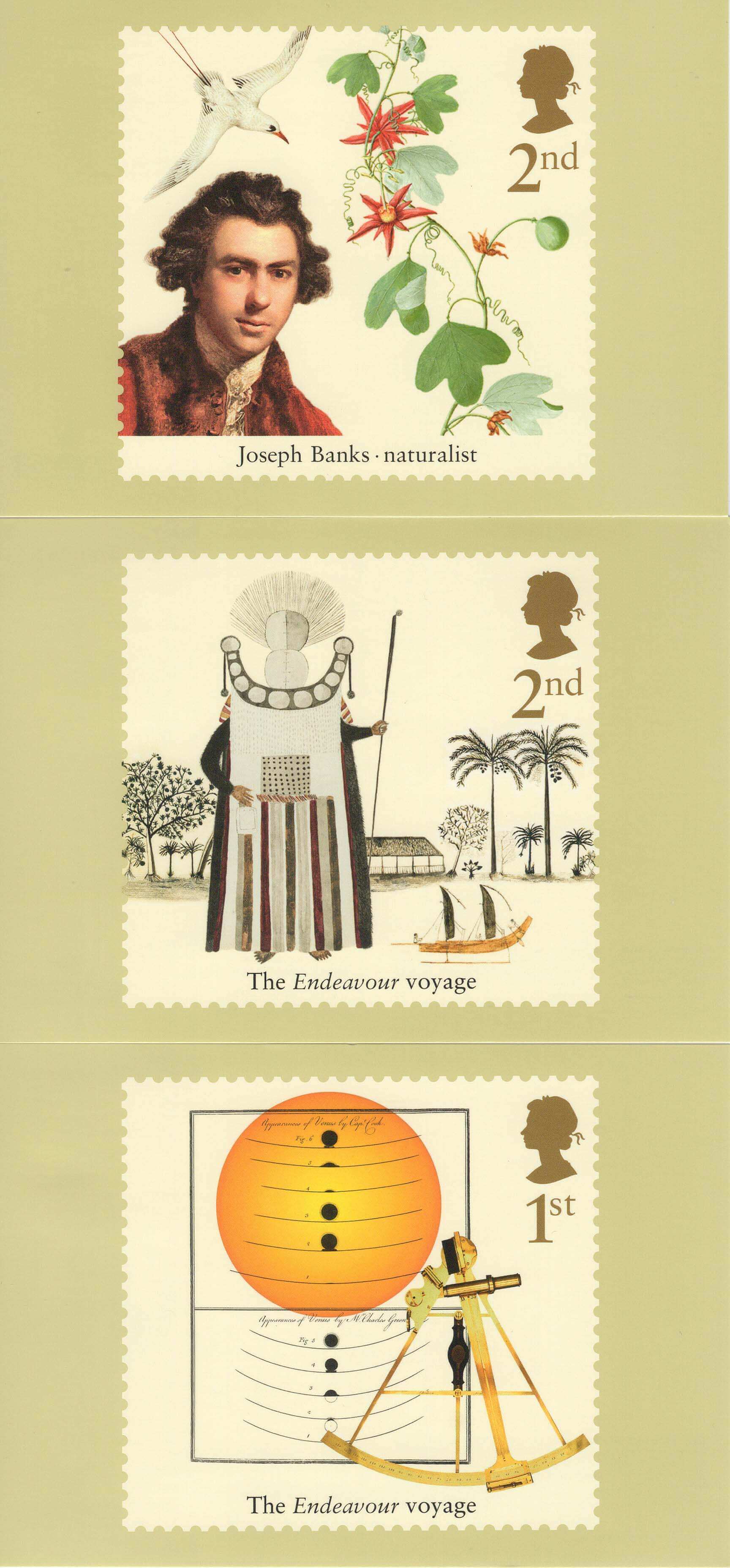 Captain Cook Captain Cook Stamp Cards Back First Day Covers