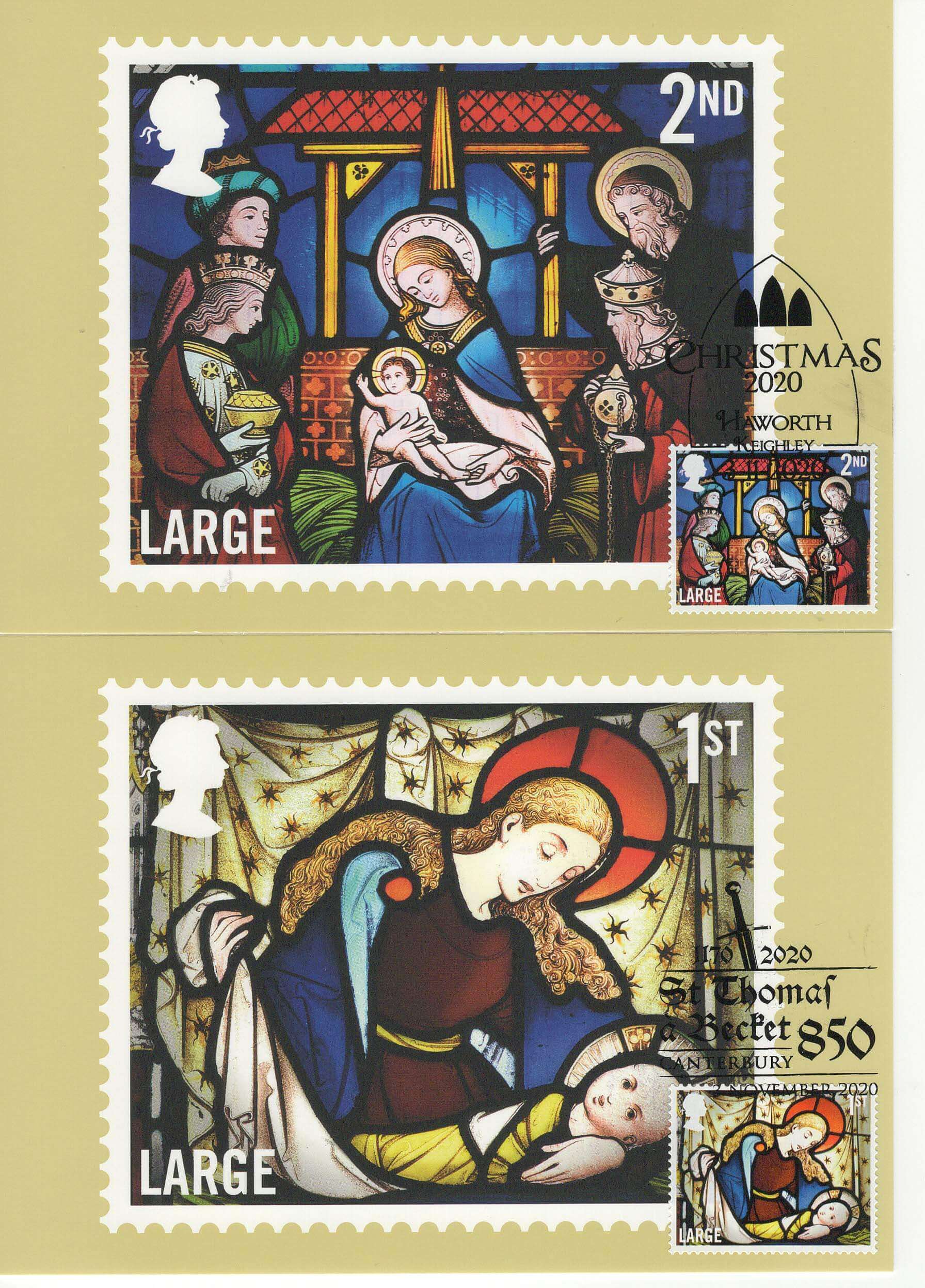 Christmas 2020 Christmas Stamp Cards Front Cotswold & Stuart First Day Covers