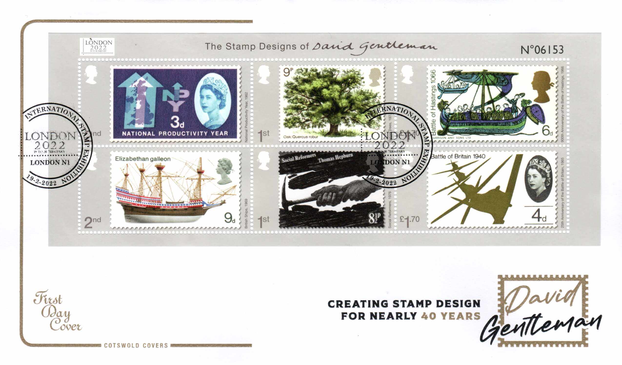 Cotswold The Art of David Gentleman Overprint FDC Cotswold & Stuart