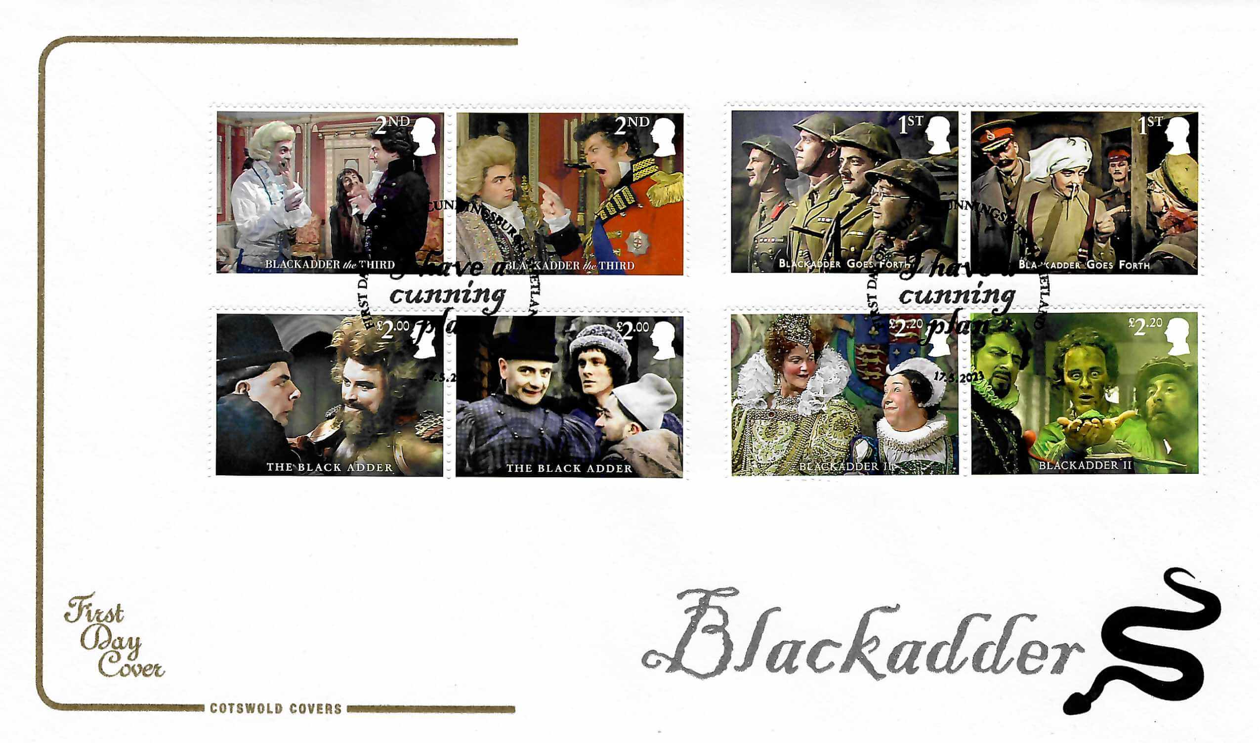 Cotswold Blackadder FDC Cotswold & Stuart First Day Covers