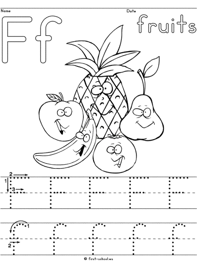 Alphabet Letter F Fruits Preschool Lesson Plan Printable Activities And Worksheets