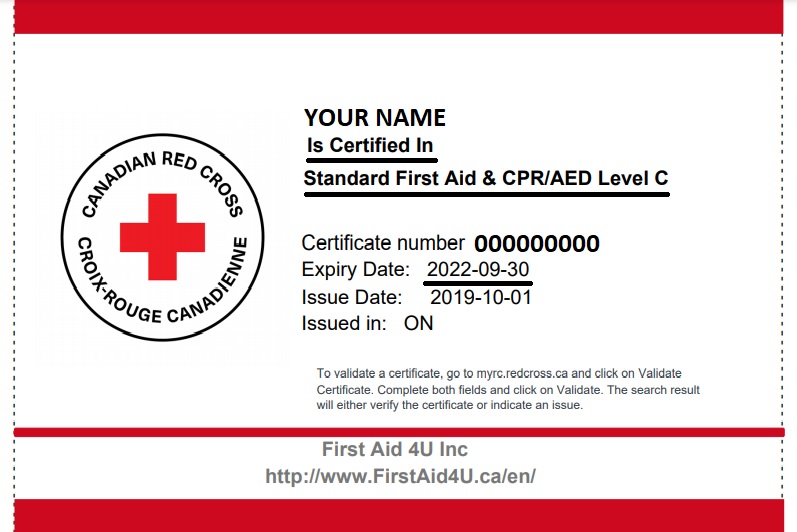 Standard First Aid and CPR Recertifications First Aid 4U