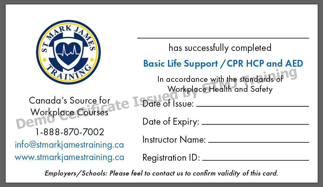 Basic Life Support (BLS) CPR HCP Course First Aid Kelowna