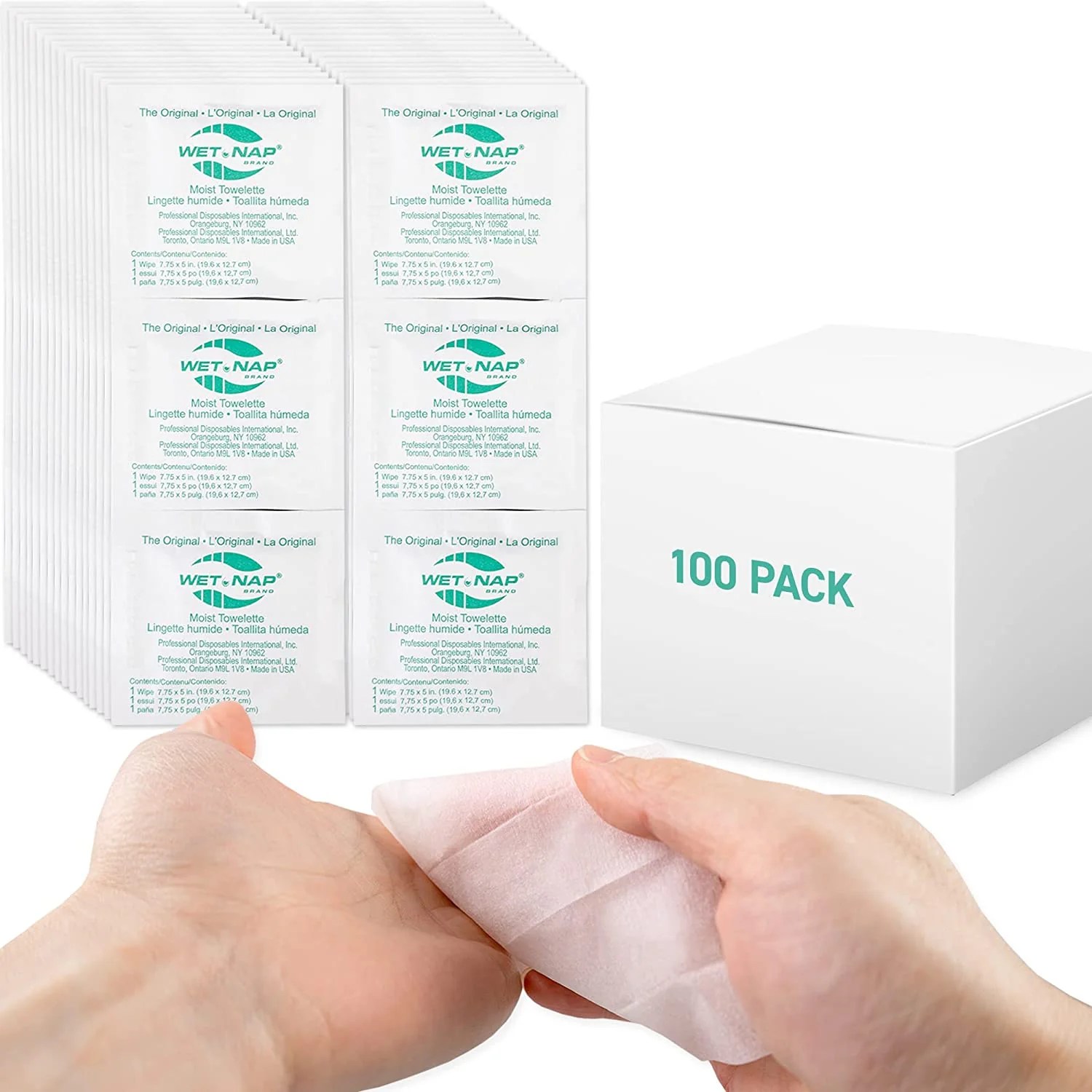 Hand Cleansing Moist Towelettes, 100/Box, Item 06062 First Aid Kit