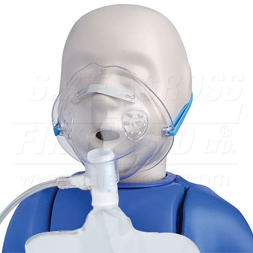 Oxygen Mask w/Tubing, Pediatric, NonRebreathing w/Bag, Item 17758