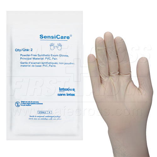 Vinyl, Medical Examination Gloves, PowderFree, Large, 50 Pair, Sterile