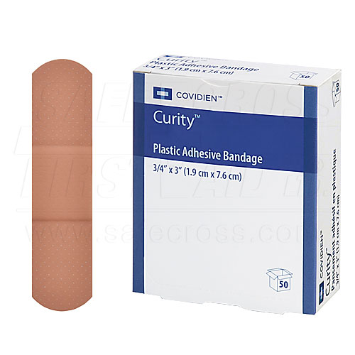 Curity, Plastic Bandages, 1.9 x 7.6 cm, 50/Box, Item 03090 First Aid Kit Express