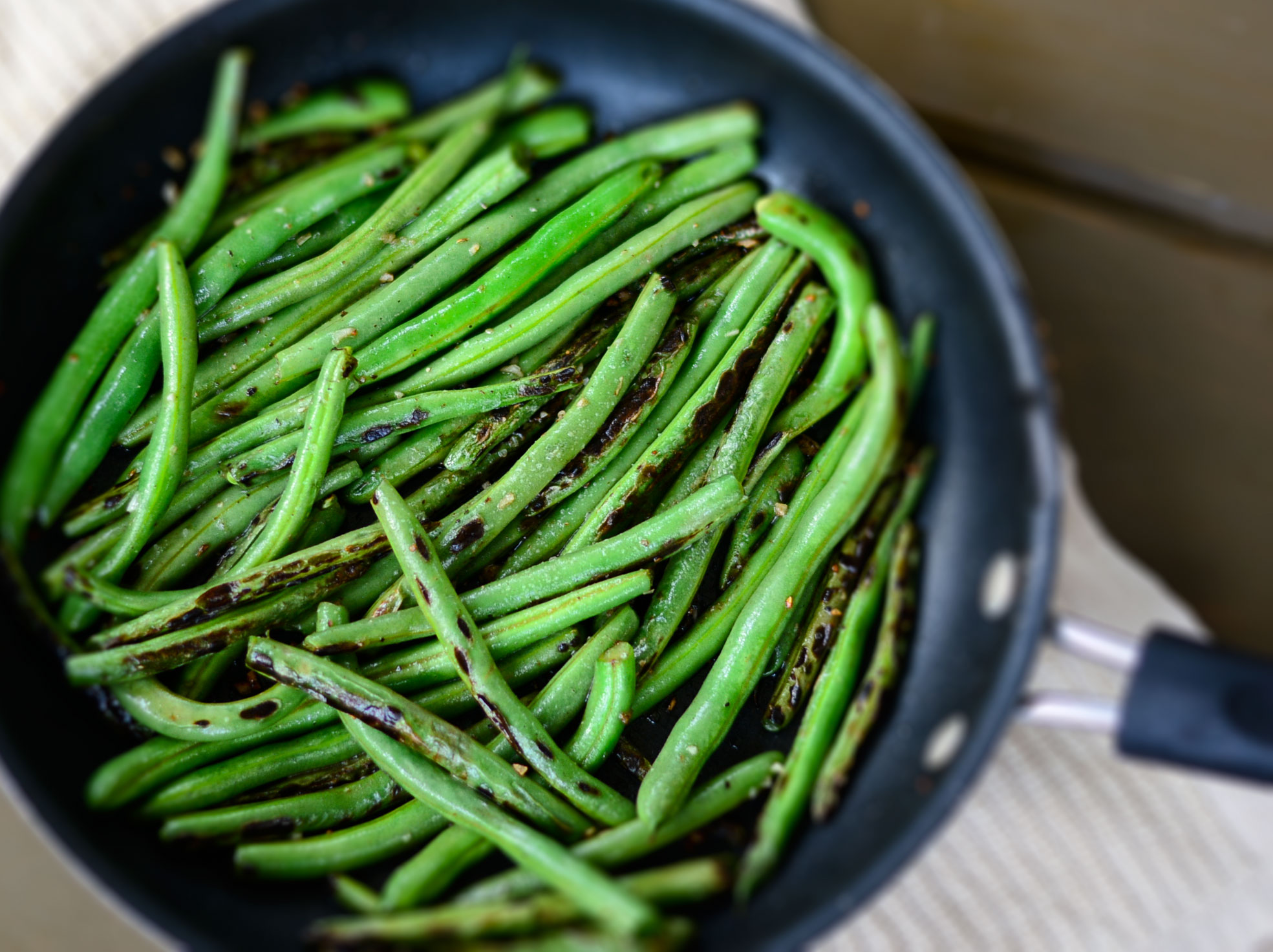 Charred Garlic Green Beans First and Full
